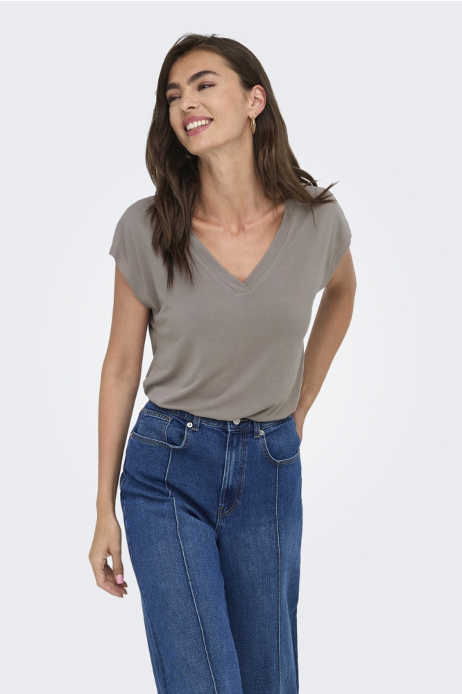 ONLFREE LIFE S/S MOD.V-NECK TOP JRS 15287041 SATELLITE